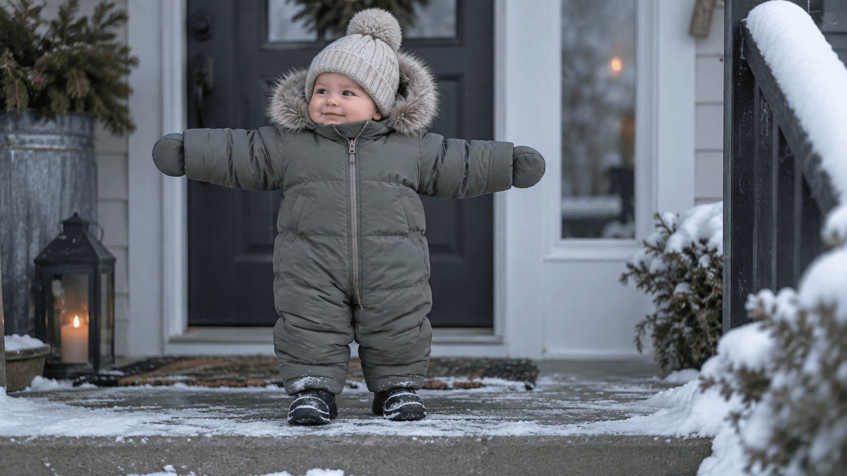 Your baby's first winter clothes and the photo you'll keep